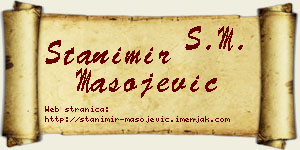 Stanimir Mašojević vizit kartica